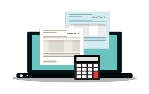 Invoice,Document,And,Laptop,Design Facturation électronique : conseils pour éviter les doublons