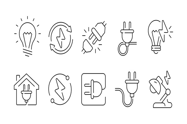 Electric,Line,Icon,,Lightning,,Plug,,Energy,Warning,,Circuit,Breaker,,Power Électricité consommée « hors contrat » : taxée ?