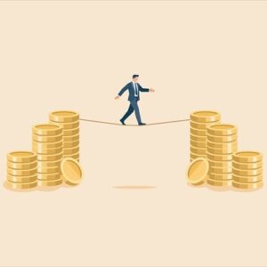 Businessman,Walking,On,A,Tightrope,Between,Piles,Of,Gold,Coins, Lois de finances 2027 : tour d’horizon des principales mesures fiscales et sociales intéressant les entreprises