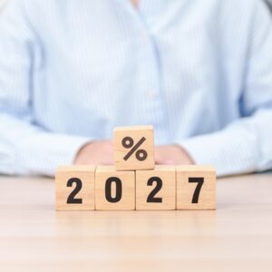 2027,New,Year,With,Percentage.,Interest,Rate,,Gdp,,Stocks,Market, TVA : le régime simplifié d’imposition tire sa révérence